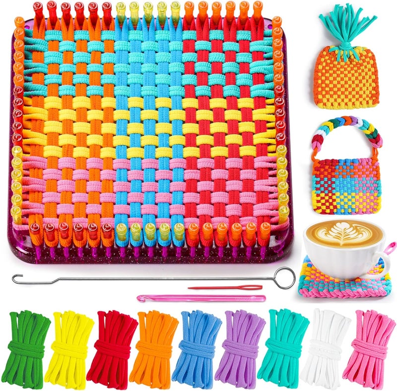 CCTVRTV Weaving Loom Kit Toys for Kids and Adults, Potholder Loops DIY Arts and Crafts for Boys and Girls Ages 5 6 7 8-12 13, Easy Potholder Loom Knitting Kits Gifts for Beginners, 252 Craft Loops - Image 1